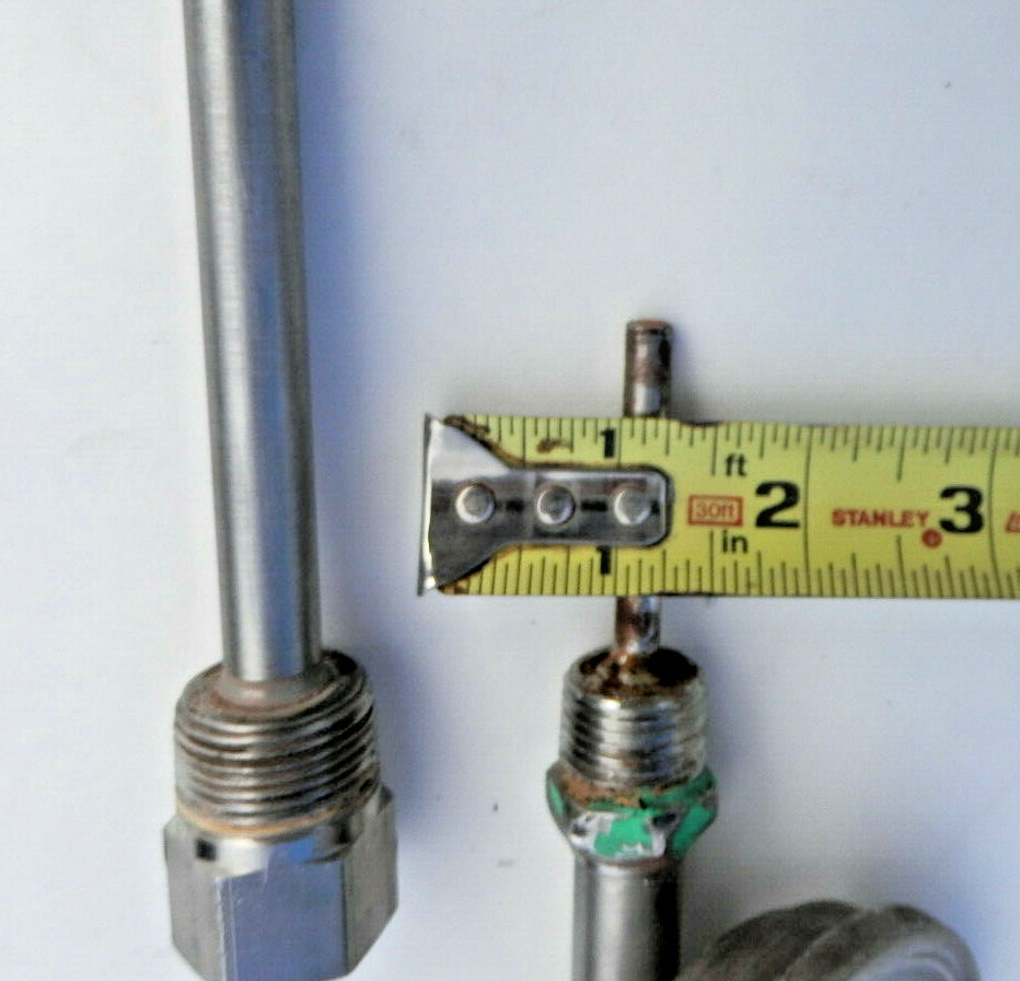Used Trend 3″ temp Gauge 0-250 F & 6″ 302 SS Thermowell