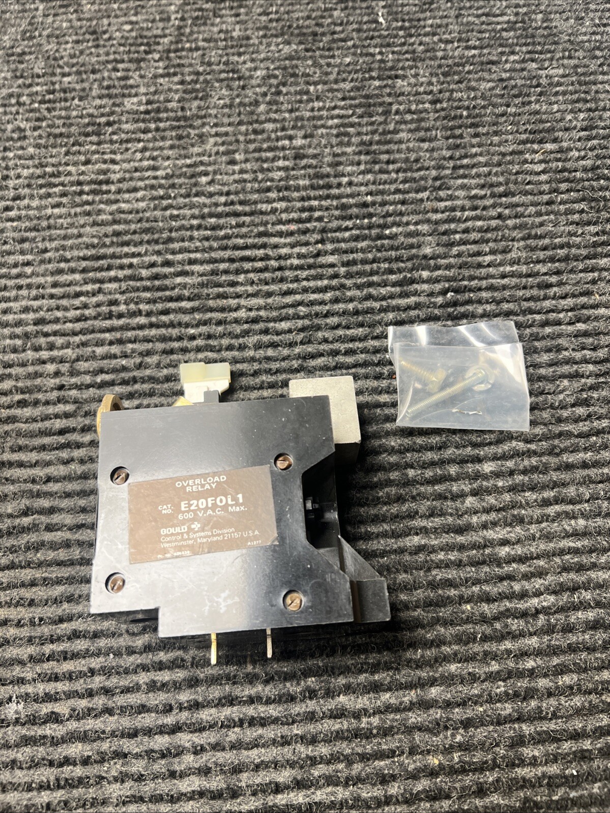 GOULD E20F0L1 OVERLOAD RELAY