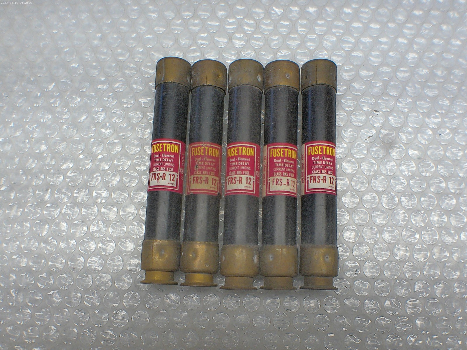 FUSETRON FRS-R-12 FUSE PINK LOT OF 5 NSNP