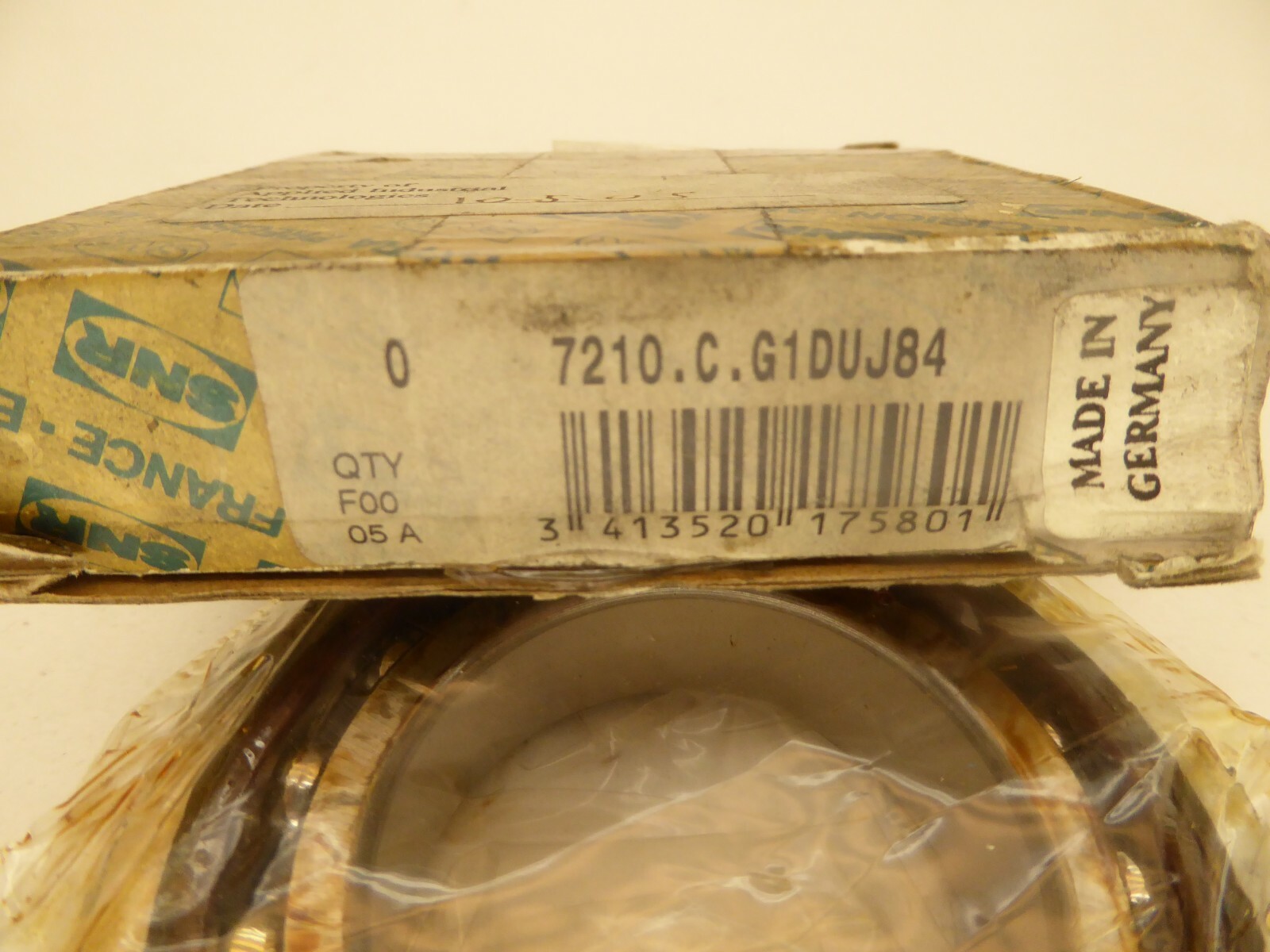 SNR 7210.C.G1DUJ84 Single Bearing 7210CG1DUJ84 50 x 90 x 20mm NIB