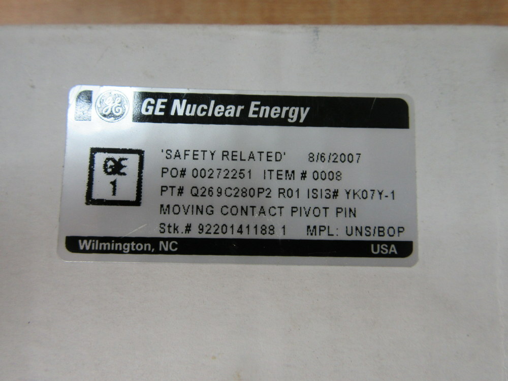 GE Nuclear Energy Q269C180P2 Moving Contact Pivot Pin (Pack of 3)