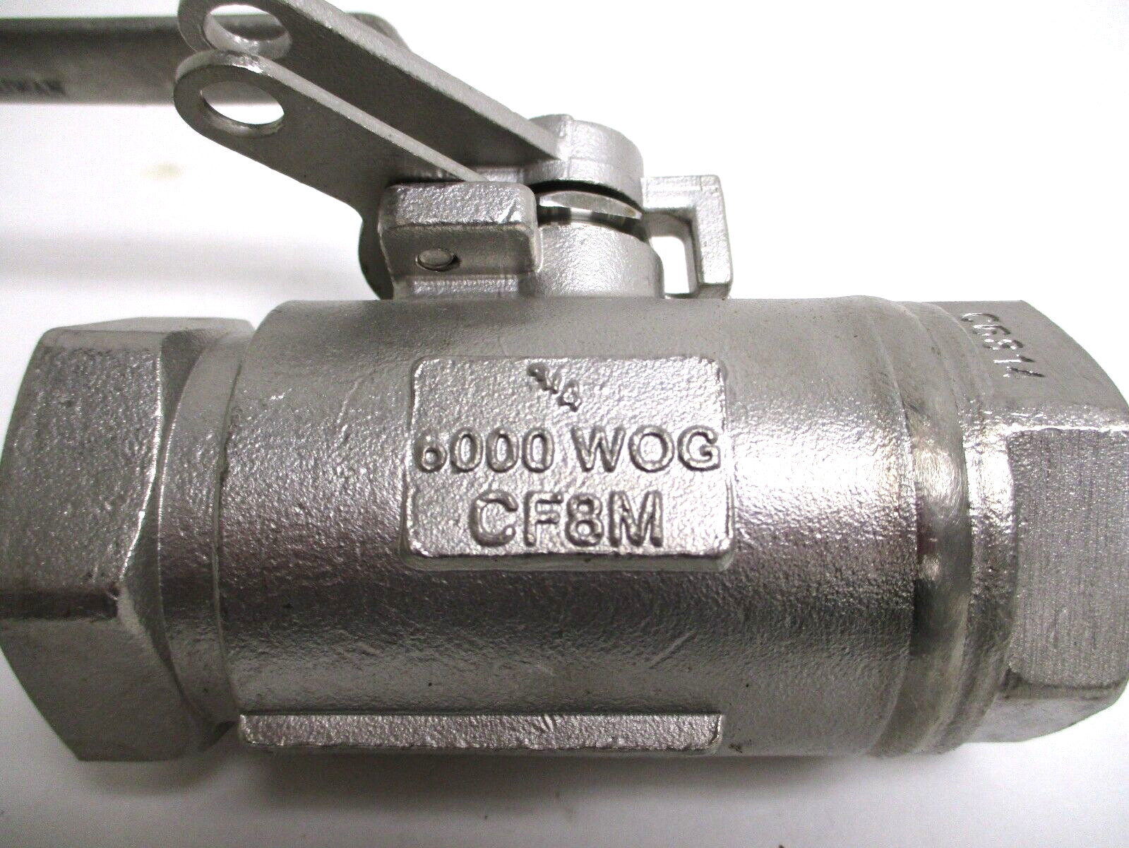 3/4″ FNPT SST 6000 WOG BALL VALVE, LEVER OP. w/LOCKING DEVICE , SURPLUS