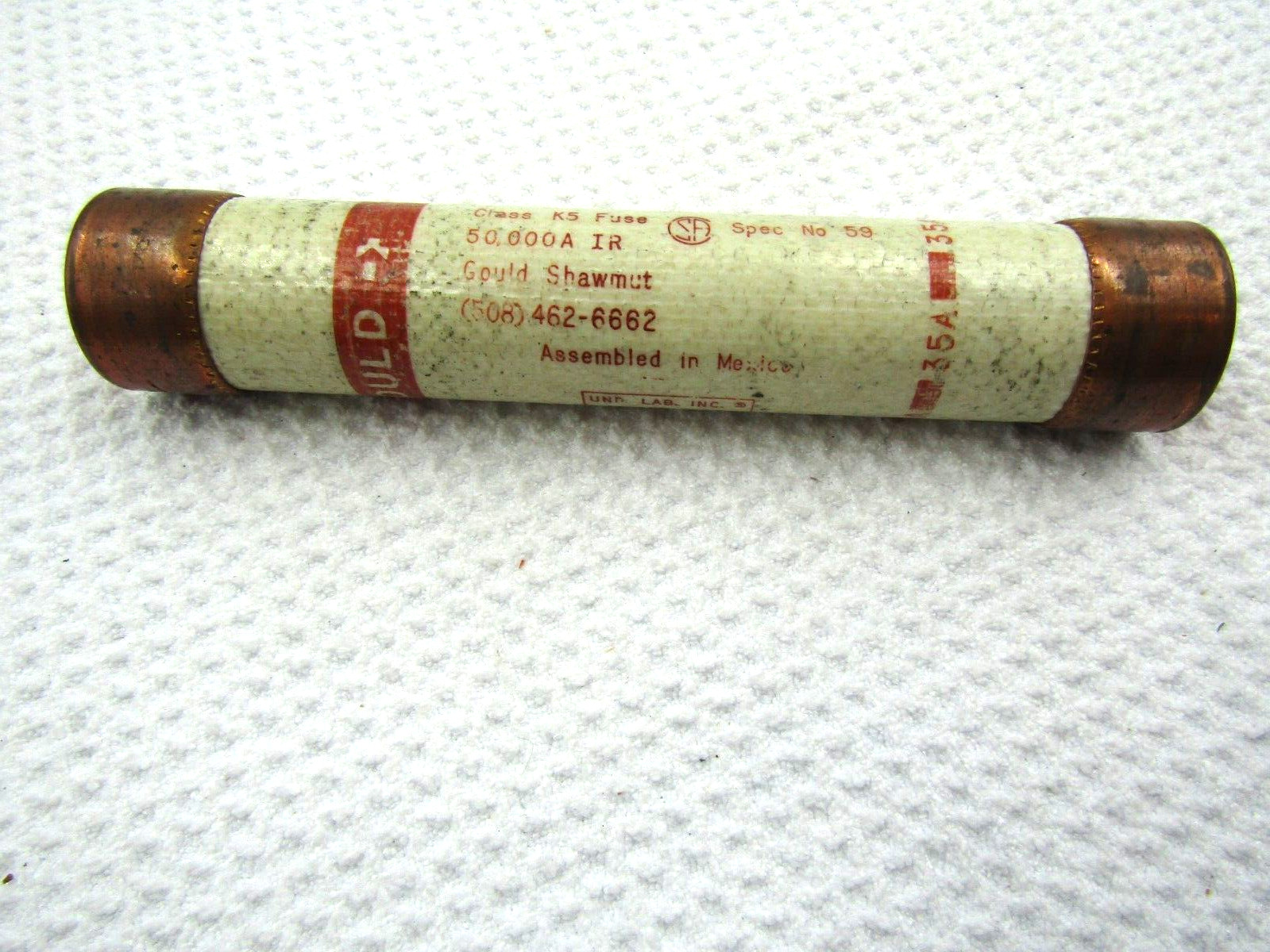 Gould Shawmut OTS35 One-Time Class K5 Fuse 35 Amps 600 VAC