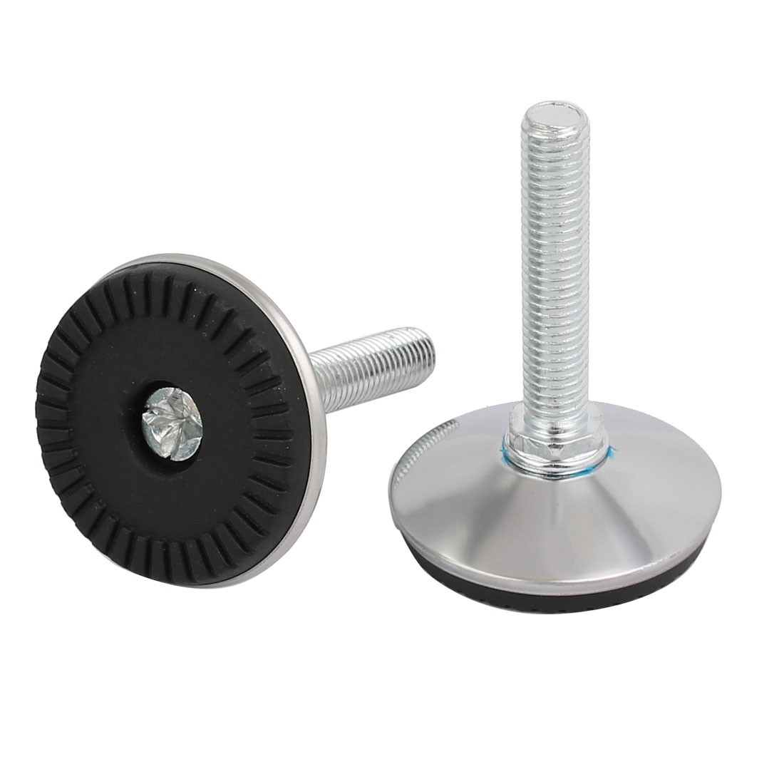 4PACK M10x50mm Threaded 50mm Dia Base Stainless Steel Adjustable Leveling Foot