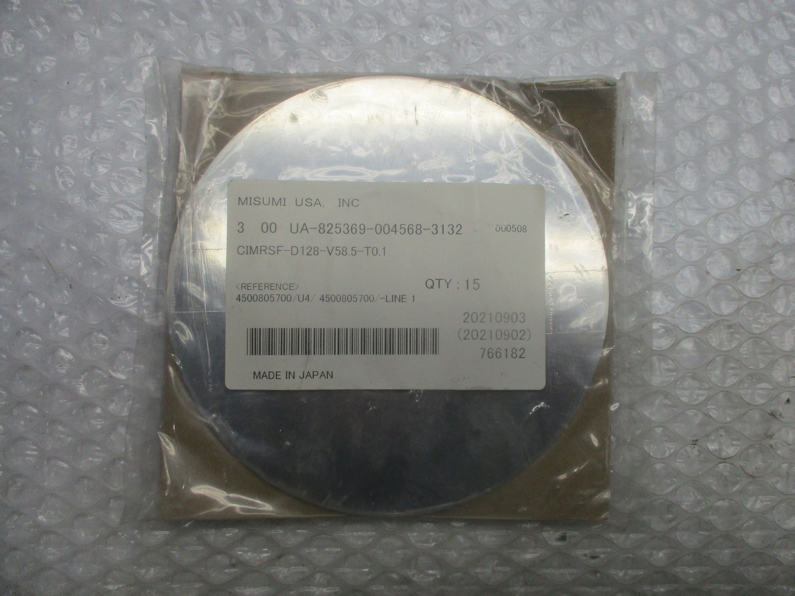 MISUMI CIMRSF-D128-V58.5-T0.1 SHIM RING PKG OF 15 NSMP