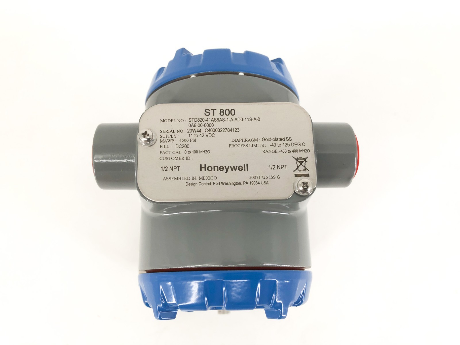 New Honeywell STD820-41AS6AS-1-A-AD0-11S-A-00A6-00-0000 Pressure Transmitter