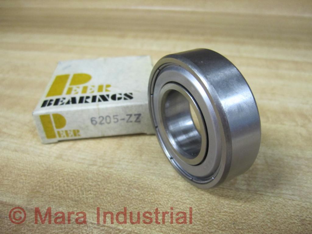 Peer Bearings 6205-ZZ Single Row Shielded Ball Bearing 6205ZZ