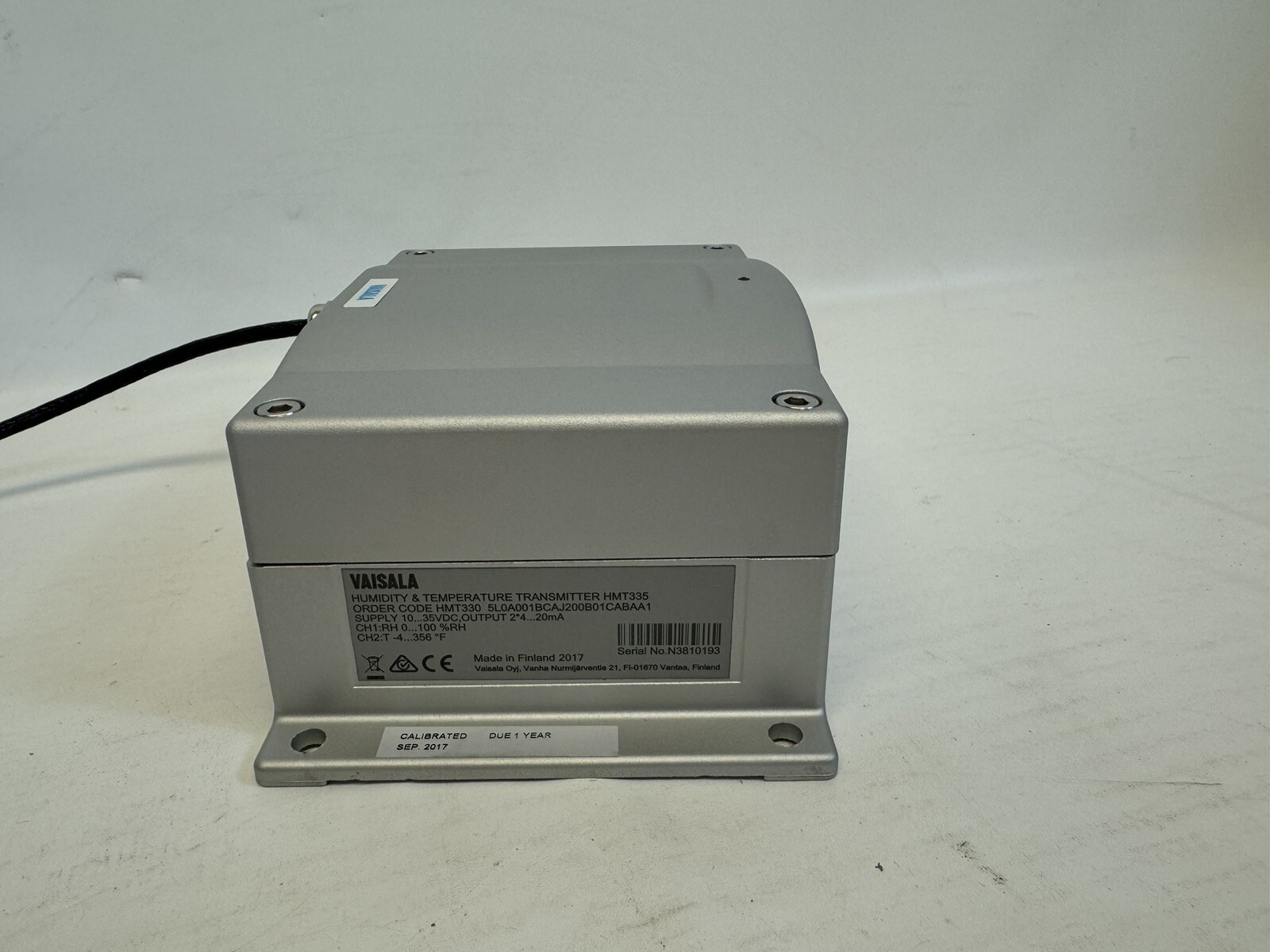 VAISALA HMT335 Humidity & Temp. Transmitter 10-35VDC ~ 5L0A001BCAJ200B01CABAA1