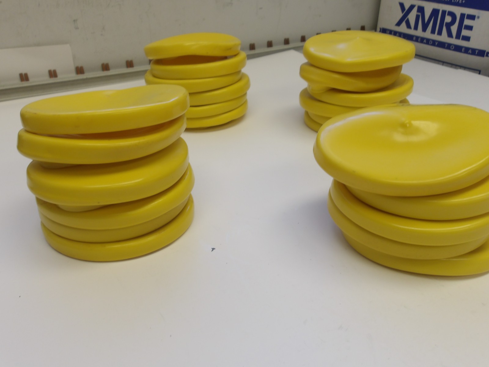 SINCLAIR & RUSH FLANGE COVER YELLOW P/N:775729 ASA 425-7, B16.5 1957 LOT OF 23