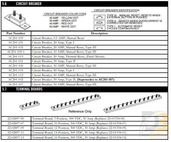 BREAKER, CIRCUIT 30A TYPE 2 AC201-101
