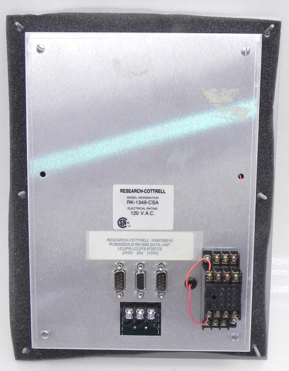 Research-Cottrell Keypad Display Panel RK-1349-CSA