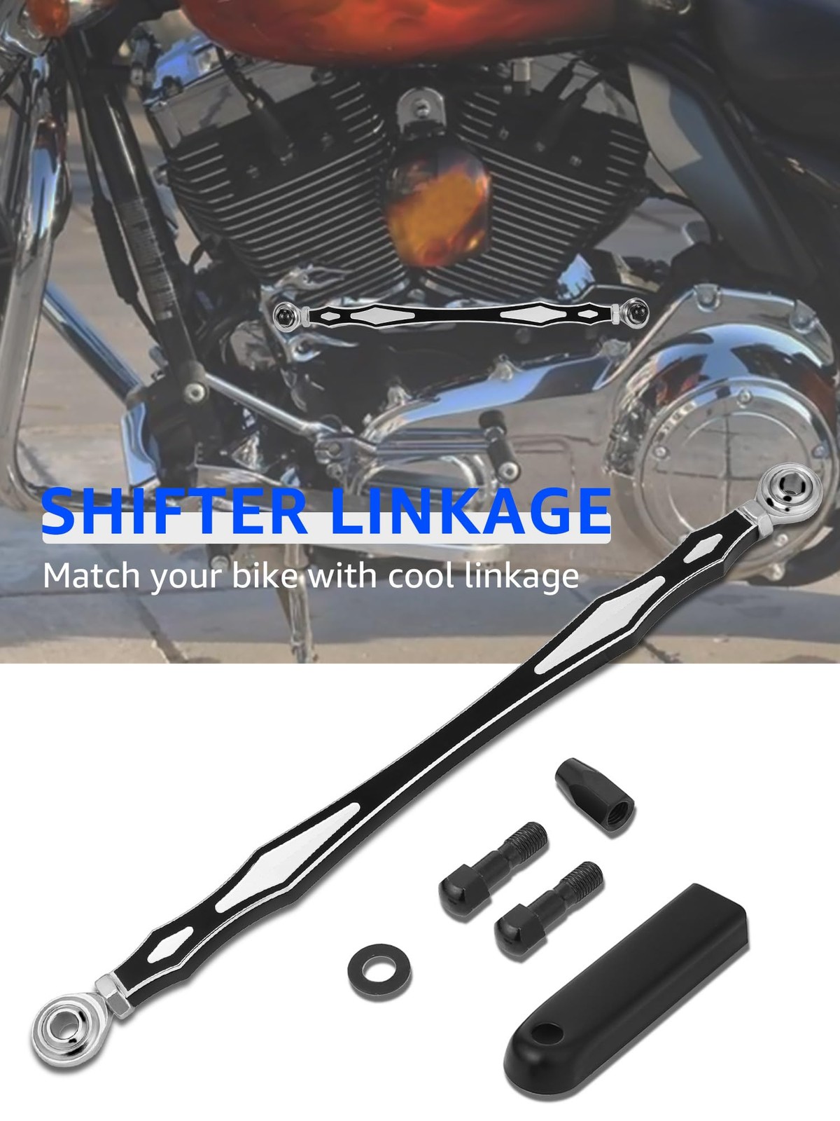 AILMOTO Shift Linkage Black, Shifter Linkage Compatible for Harley Davidson R…