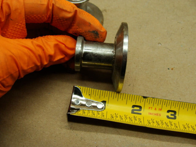 LOT OF 2 TRI-CLAMP SANITARY TUBE 1-1/4″ L X 5/8″ID FLANGE END 2″ OD X 5/8″ID