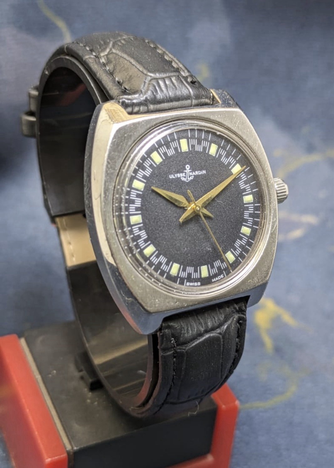 Vintage Ulysse Nardin 17 Jewels Manual Winding Swiss Made Men’s Watch Black Dial