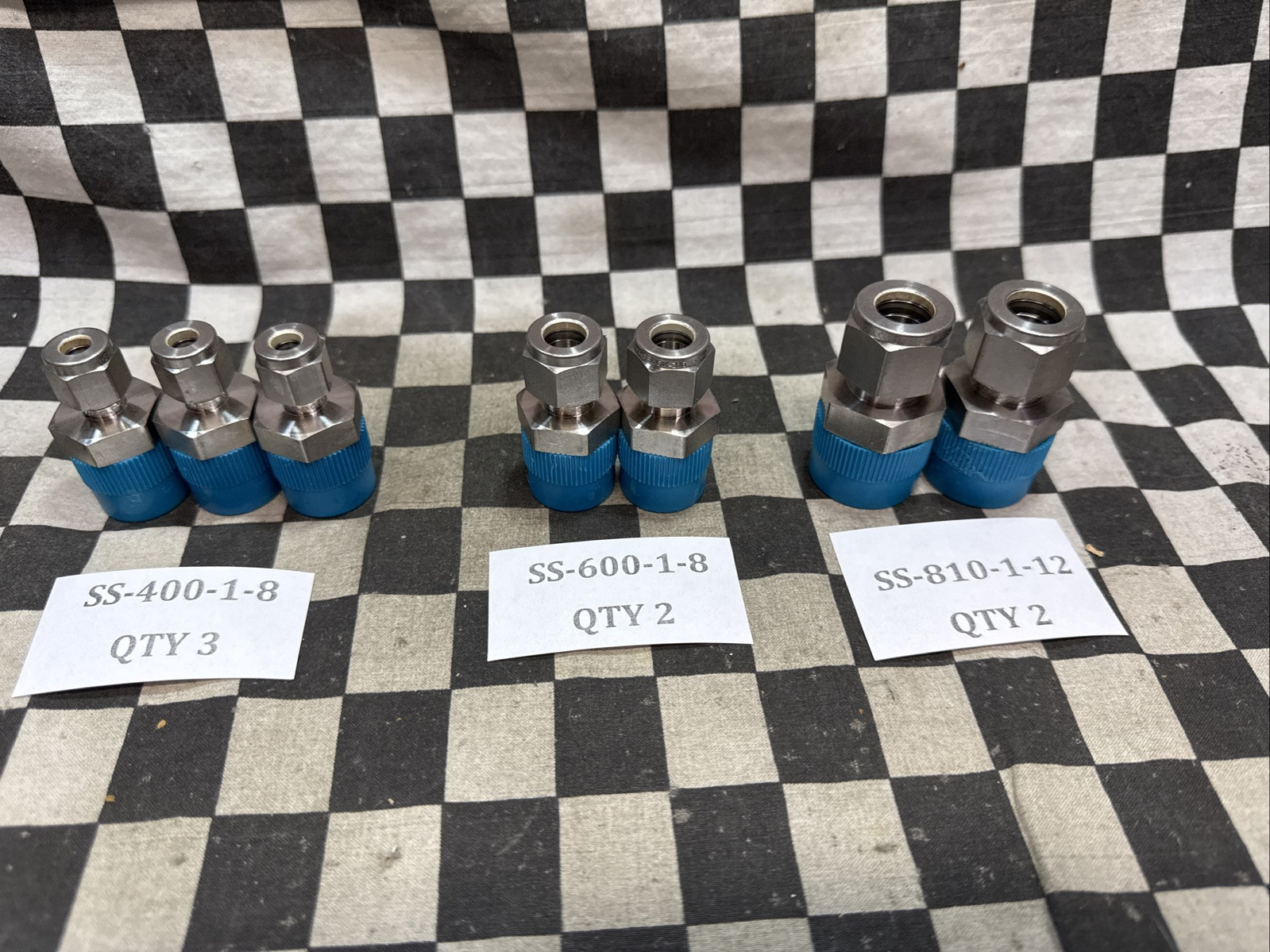 SWAGELOK SS-810-1-12 SS-600-1-8 SS-400-1-8, Male Connector, LOT OF 7 SHIPSAMEDAY