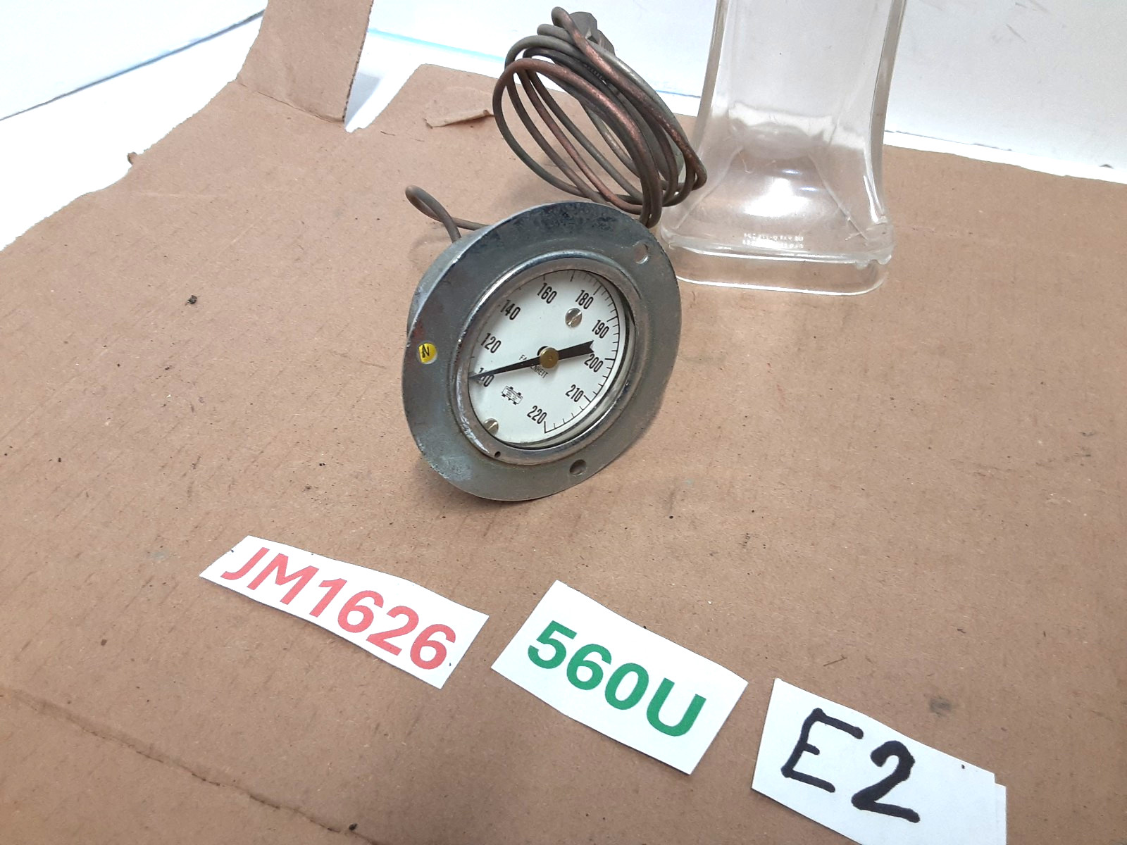 100–220°F Temperature Gauge – Industrial Analog Dial Thermometer, Marshall Instr