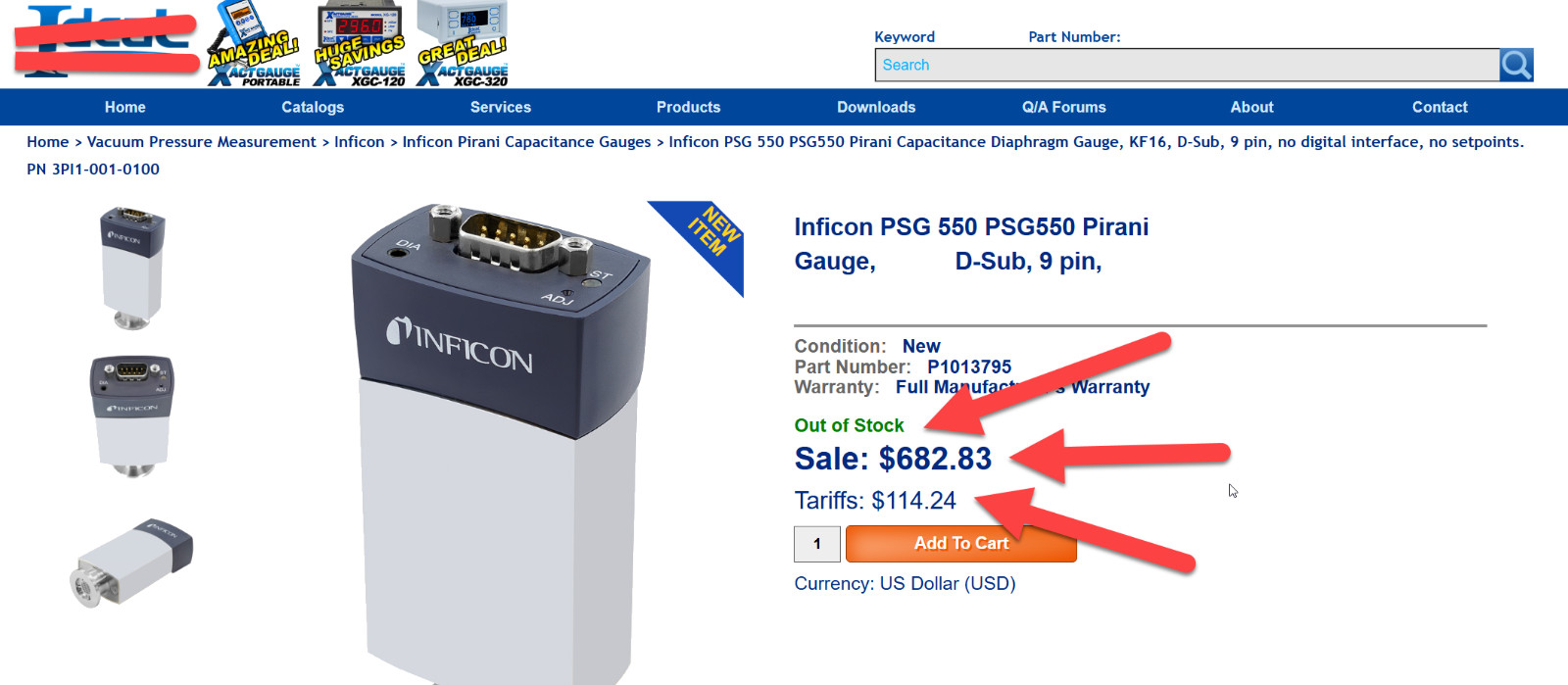 INFICON PSG550 (3PL1-00E-0100)