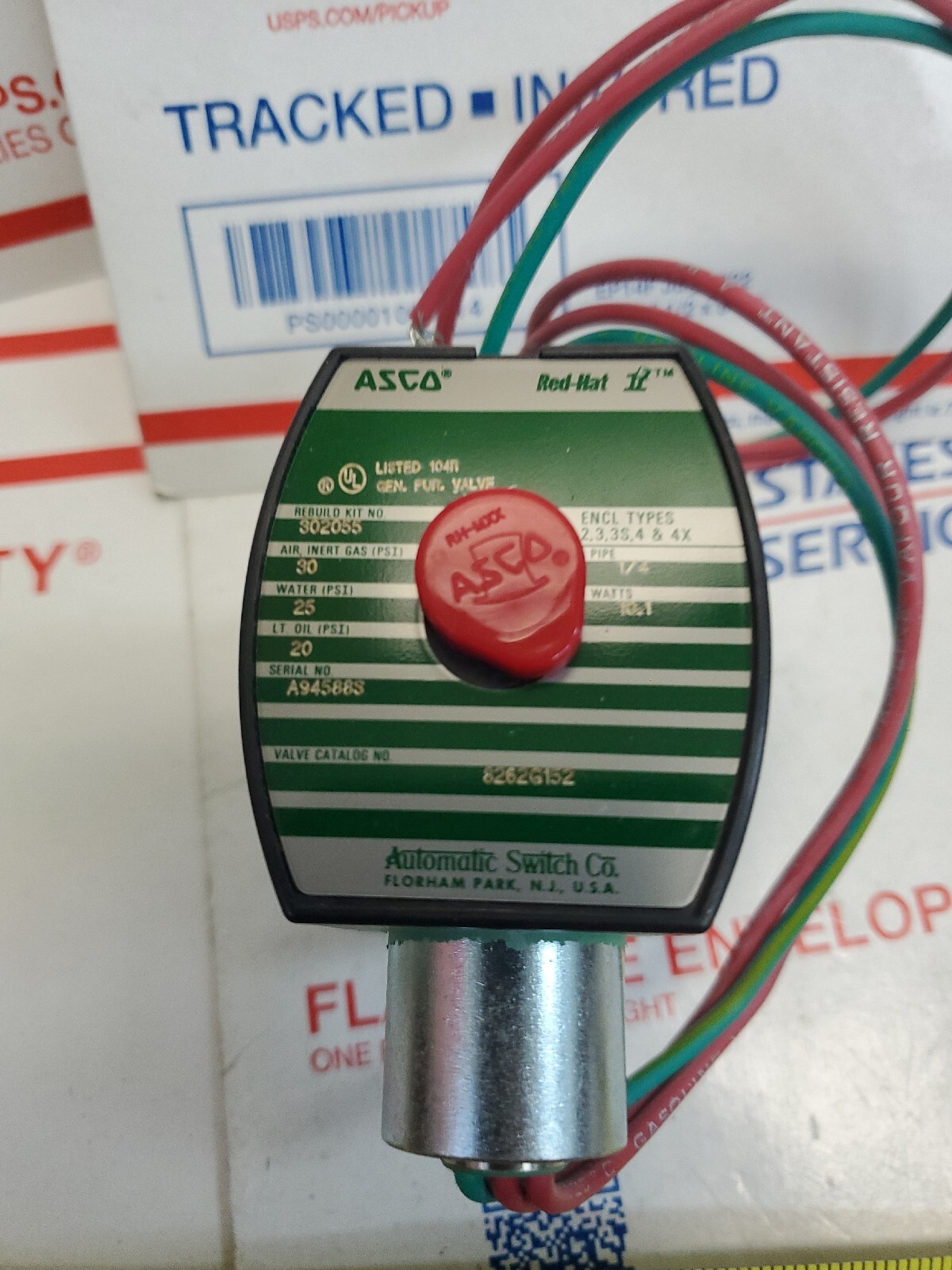 ASCO RED HAT HT8262G152T 2-WAY HIGH TEMP SS SOLENOID VALVE 120V 8262G152 1/4″,U2