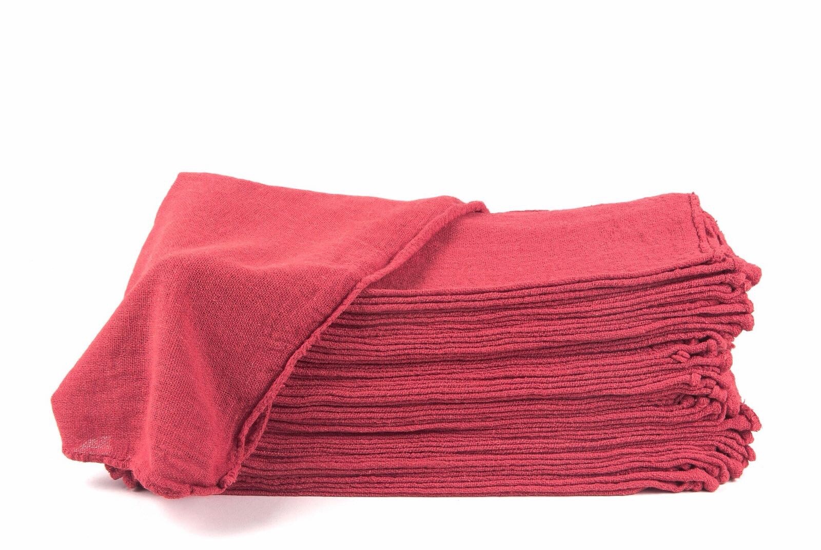 25000 new great mechanics shop rags towels Red 13″X14″ BULK
