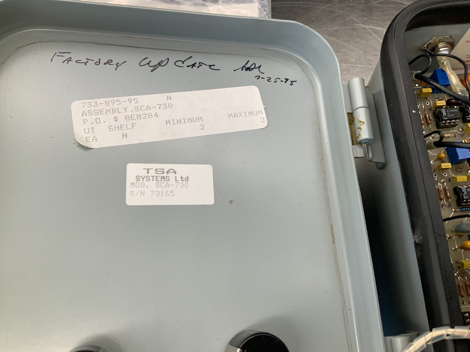 (2) TSA Systems SCA-730 Assemblies
