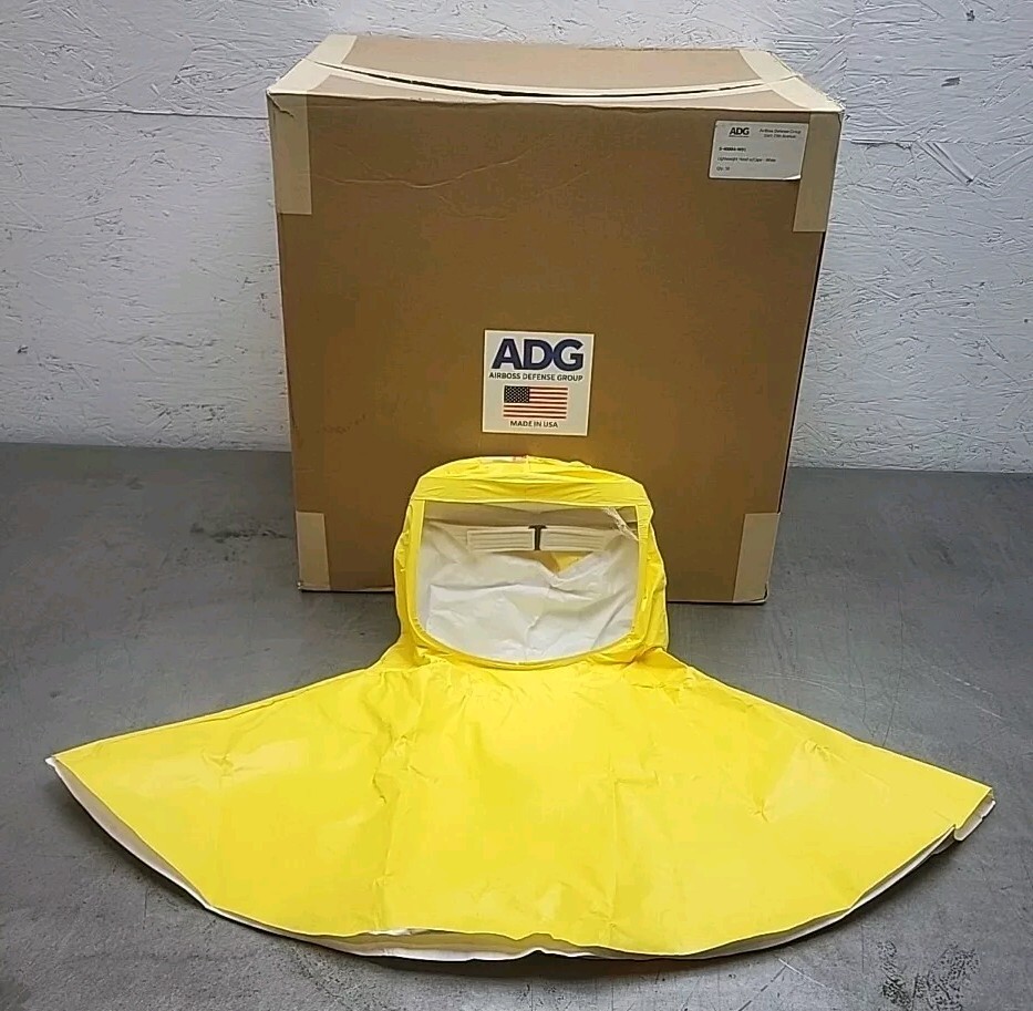 50 Pack Tychem AirBoss S-40084-W01 PAPR Hood W/ Cape FlexAir PAPR System Yellow