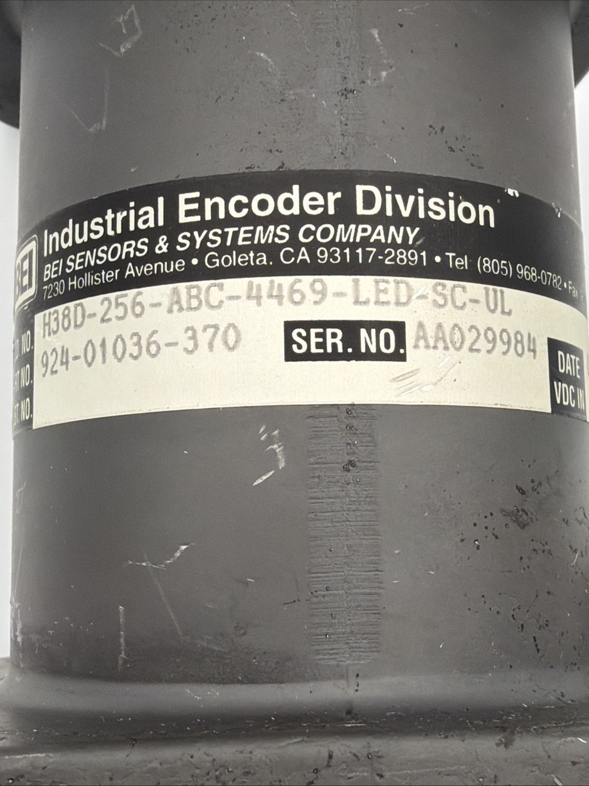 BEI 924-01036-370 H38D-256-ABC-4469-LED-SC-UL ENCODER
