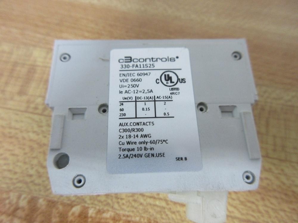 C3 Controls 330-FA11S25 Auxiliary Contact 330FA11S25