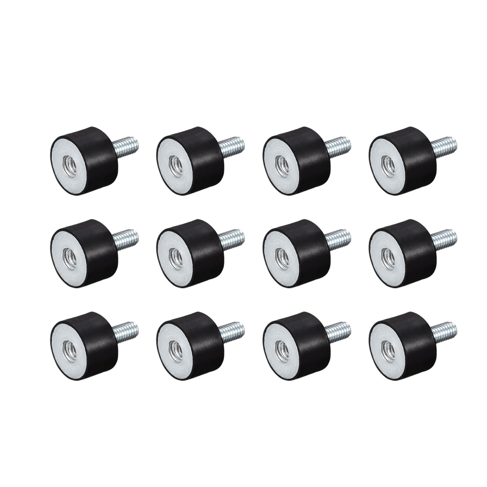 12pcs Rubber Mounts M4 Male/Female Vibration Isolator Shock Absorber DIY