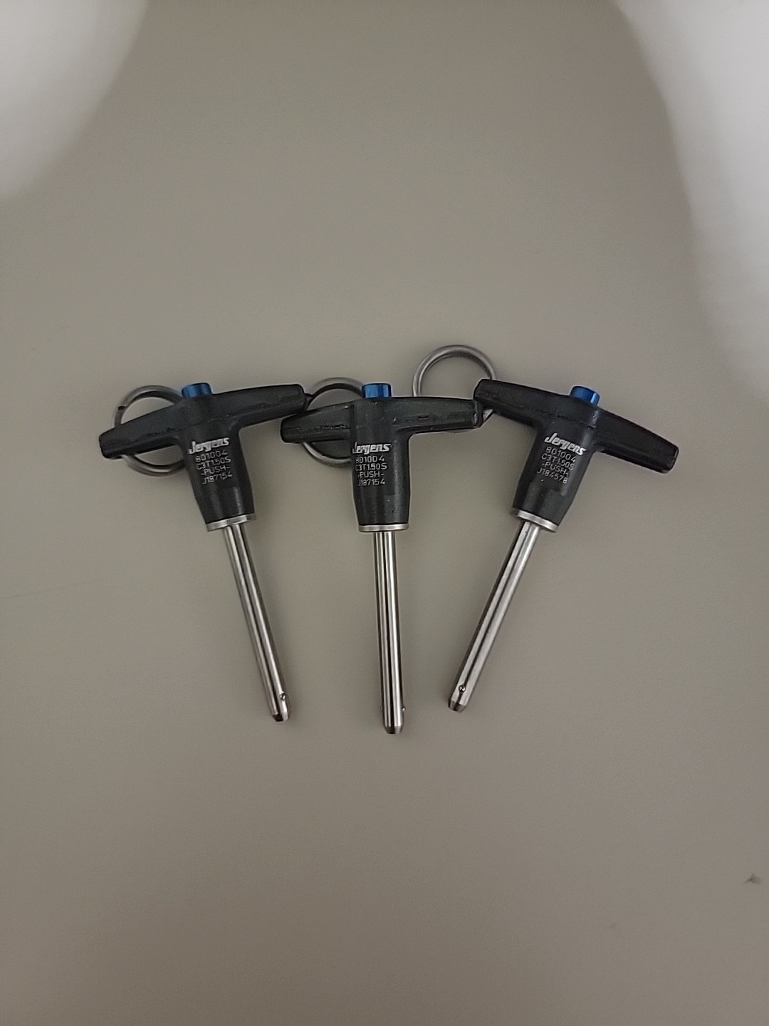 3 JERGENS 801004 SS T Handle Kwik Lok Loc Pin 3/16″ x 1.5″ Quick Lock C3T1.60S