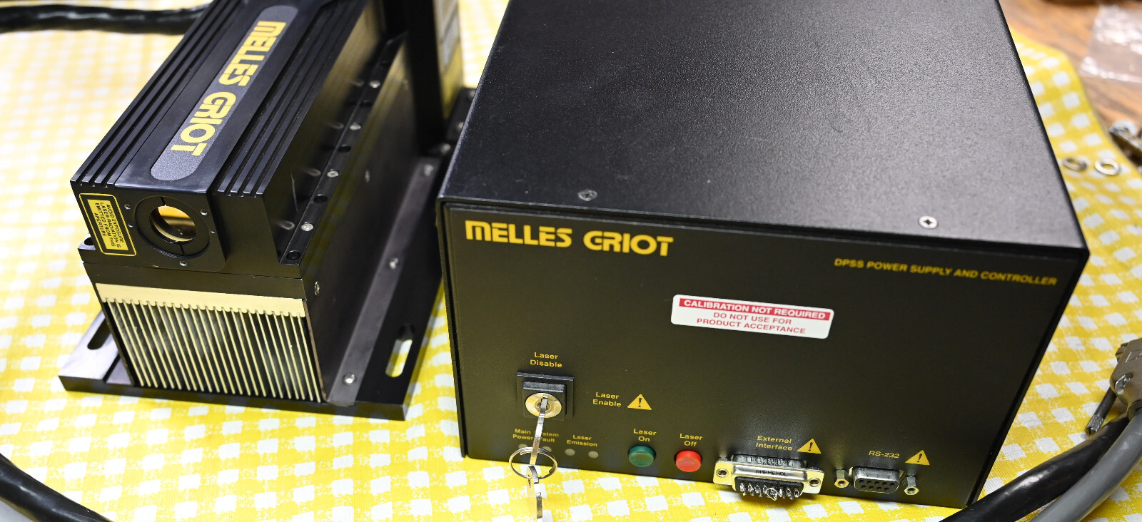 Melles Griot Model 58-BLD-605 DPSS Dual Beam Laser System >400 mW Pure SLM