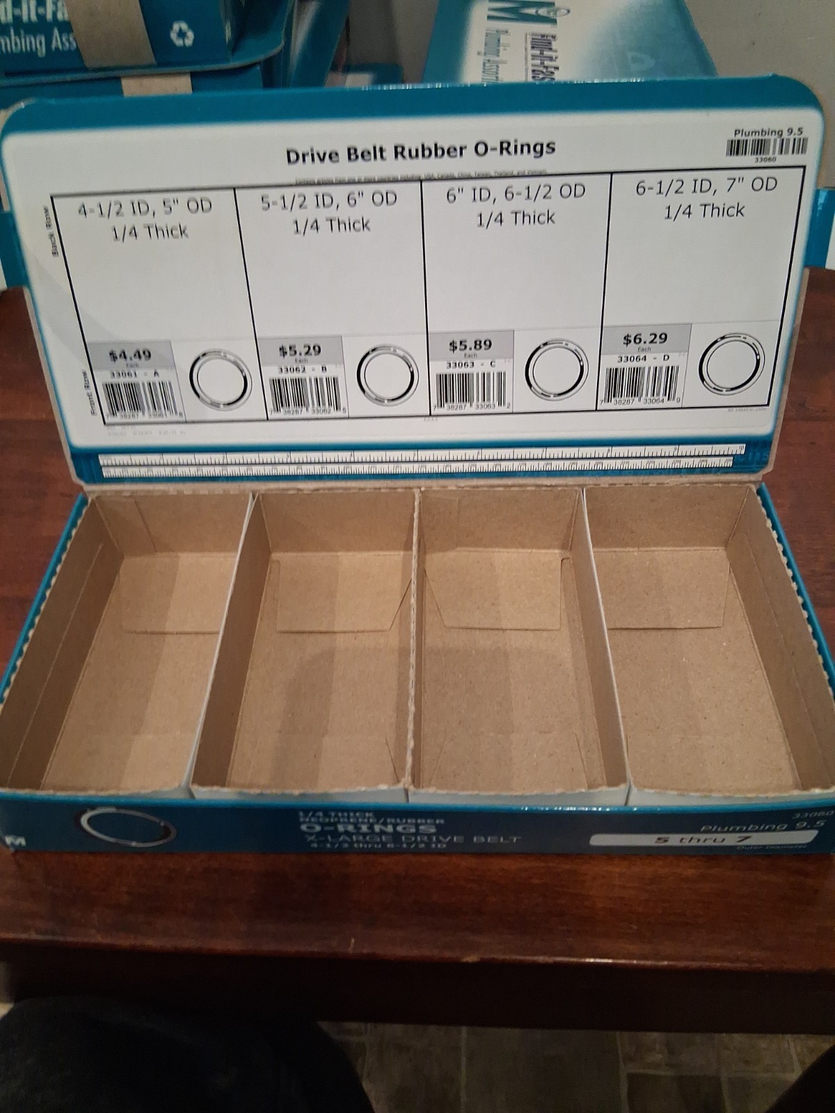 Midwest Fasteners Find It Fast **Empty** O-RING Assortment Boxes