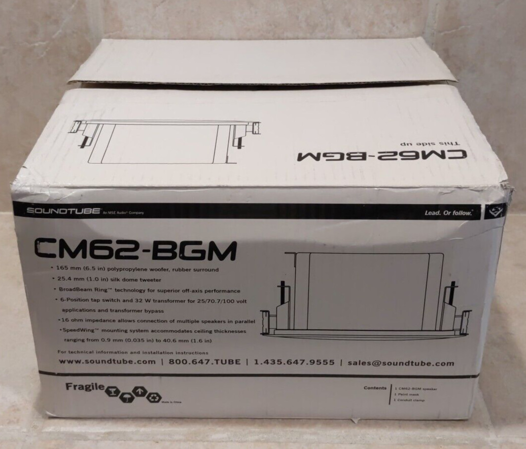 SoundTube CM62-BGM White 6.5″ Woofer In-Ceiling Speaker NEW