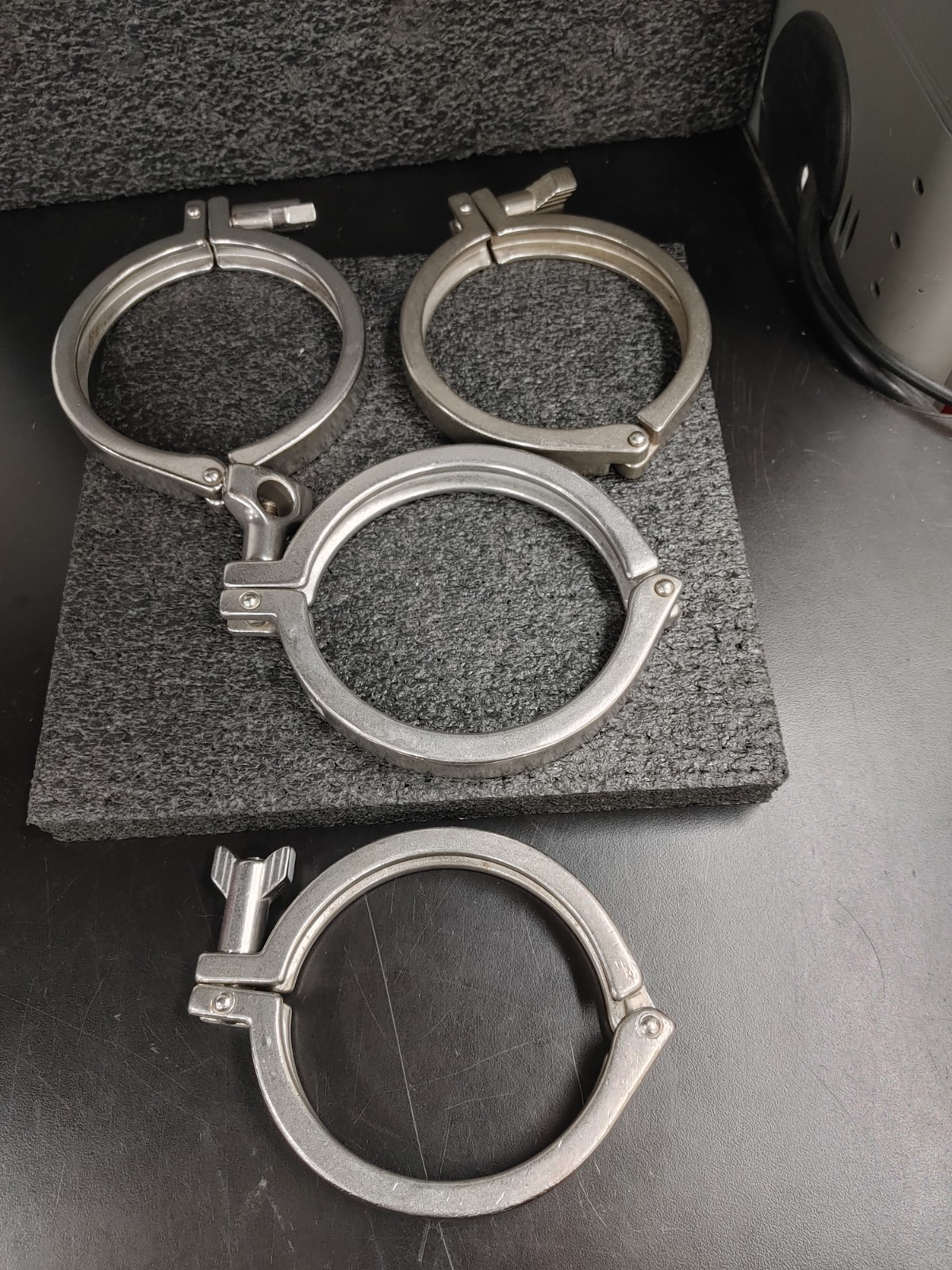 Assorted Lot of 4 Single Hinge Sanitary Tri Clamp