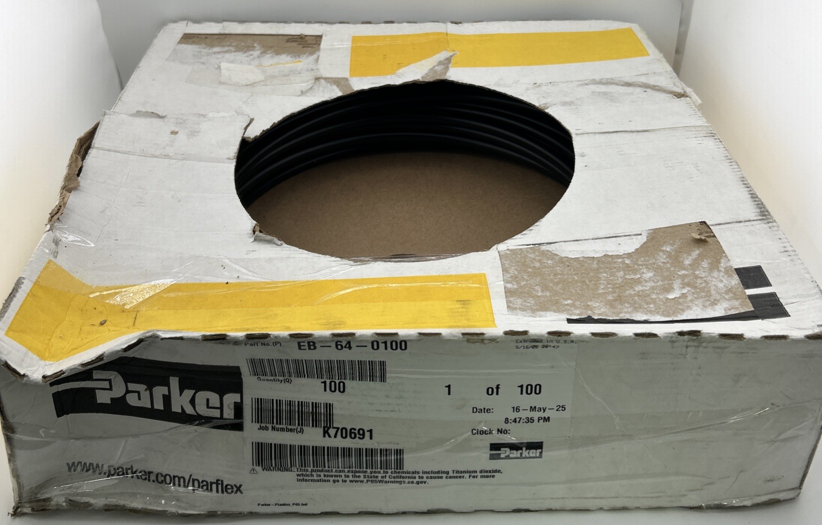 Parker EB-64-0100 100′ Polyethylene Tubing EB640100