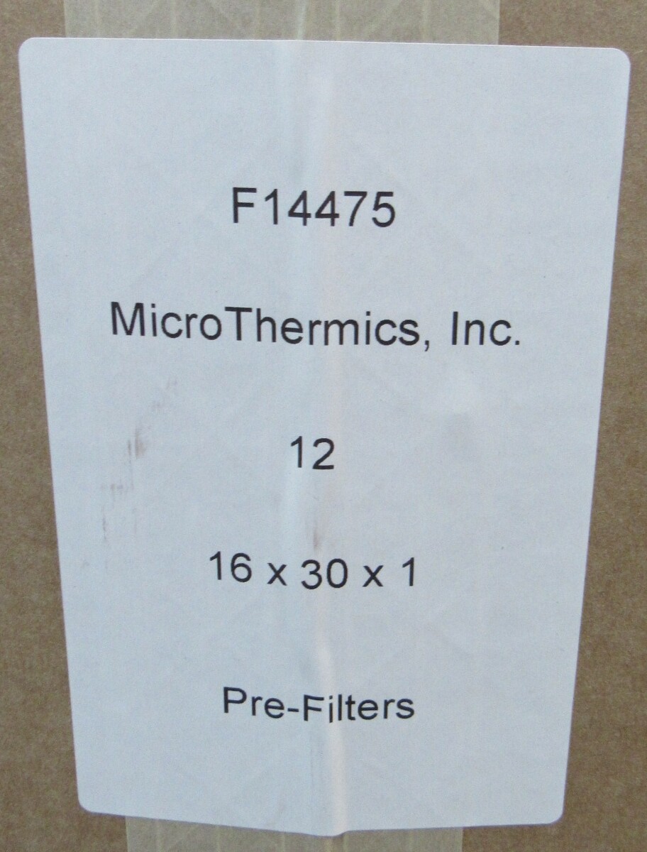 NEW Atmos-Tech MicroThermics HEPA Filter 24x48x3-1/2″ 1940 cfm + 12 Pre Filters