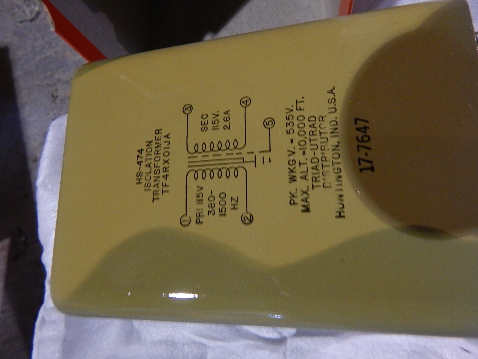 NEW Triad HS-474 400 Cycle Isolation Transformer 115V *FREE SHIPPING*