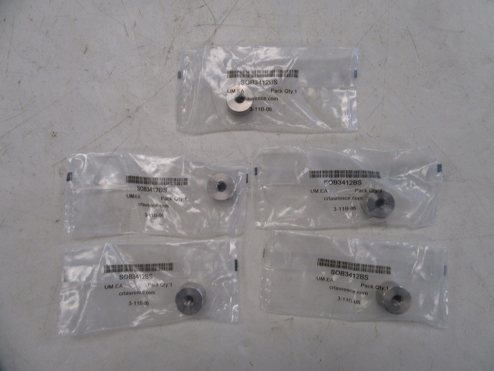 CR LAURENCE STAINLESS STEEL STAND OFF BASE (SET OF 5) 3/4″ OD X 1/2″ SOB3412BS