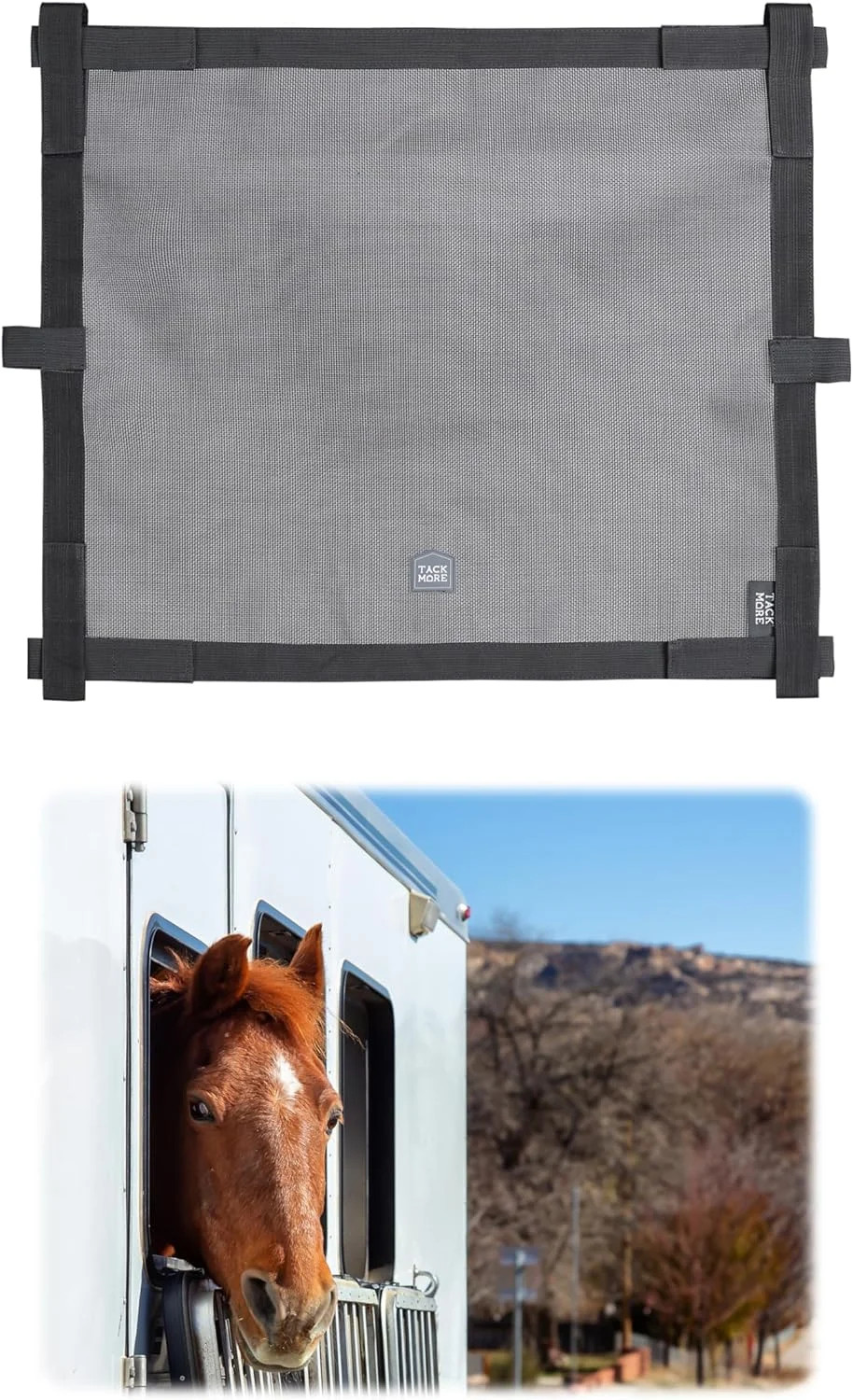 Tackmore Horse Trailer Window Screen Mesh Trailer Safety Bar Window Screen with