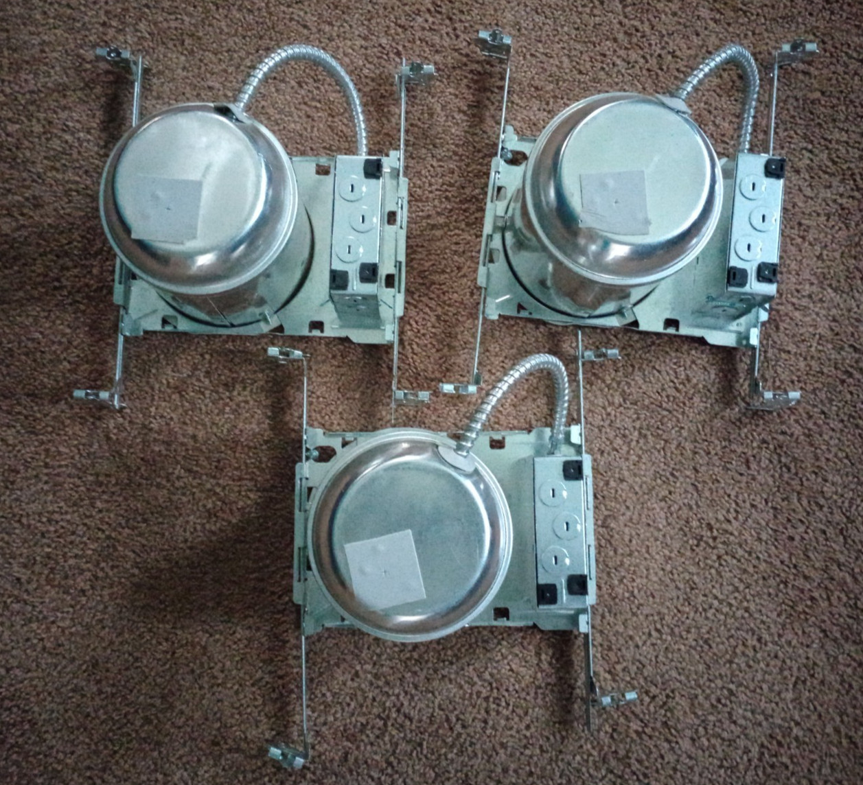 Lot Of 3 Halo H71CAT 6″ Recessed Light Lighting Fixture ” MISSING TRIM”