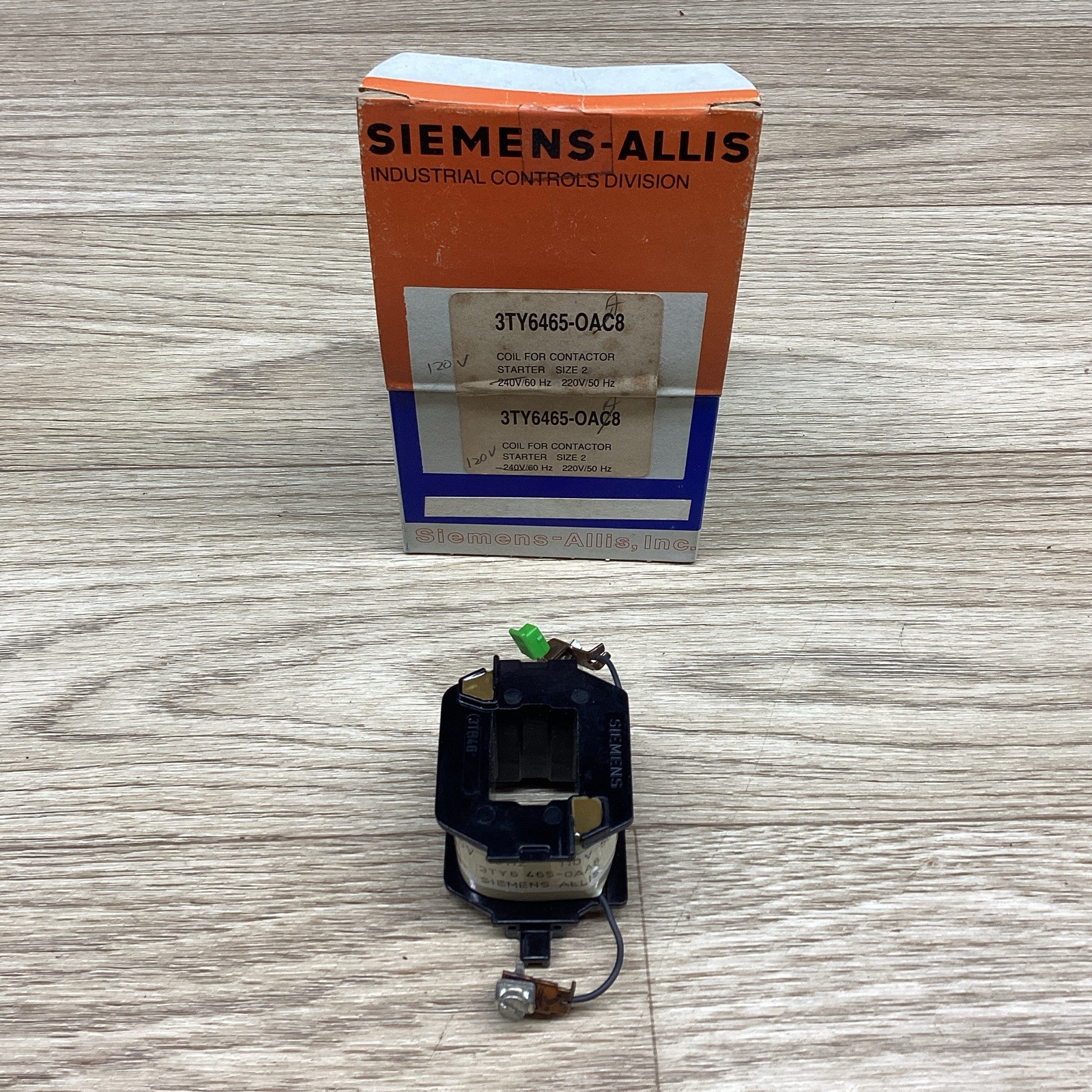 SIEMENS ALLIS 3TY6-465-0AA8 120V 60HZ 110V 50HZ COIL FOR CONTACTOR #819PT142*CO