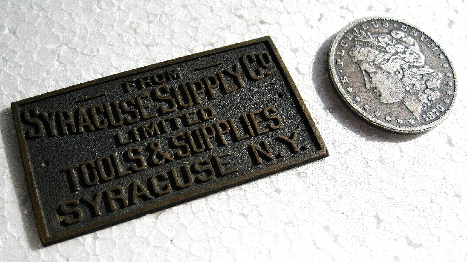 The Syracuse Supply Co. Limited Tools and Supplies Syracuse NY Brass Machine Tag