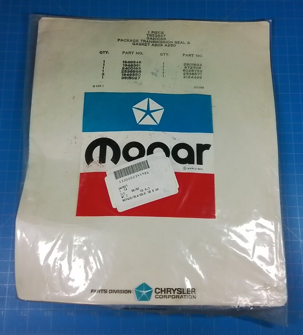 Mopar Package Transmission Seal and Gasket Kit 3420066 (READ DESCRIPTION)