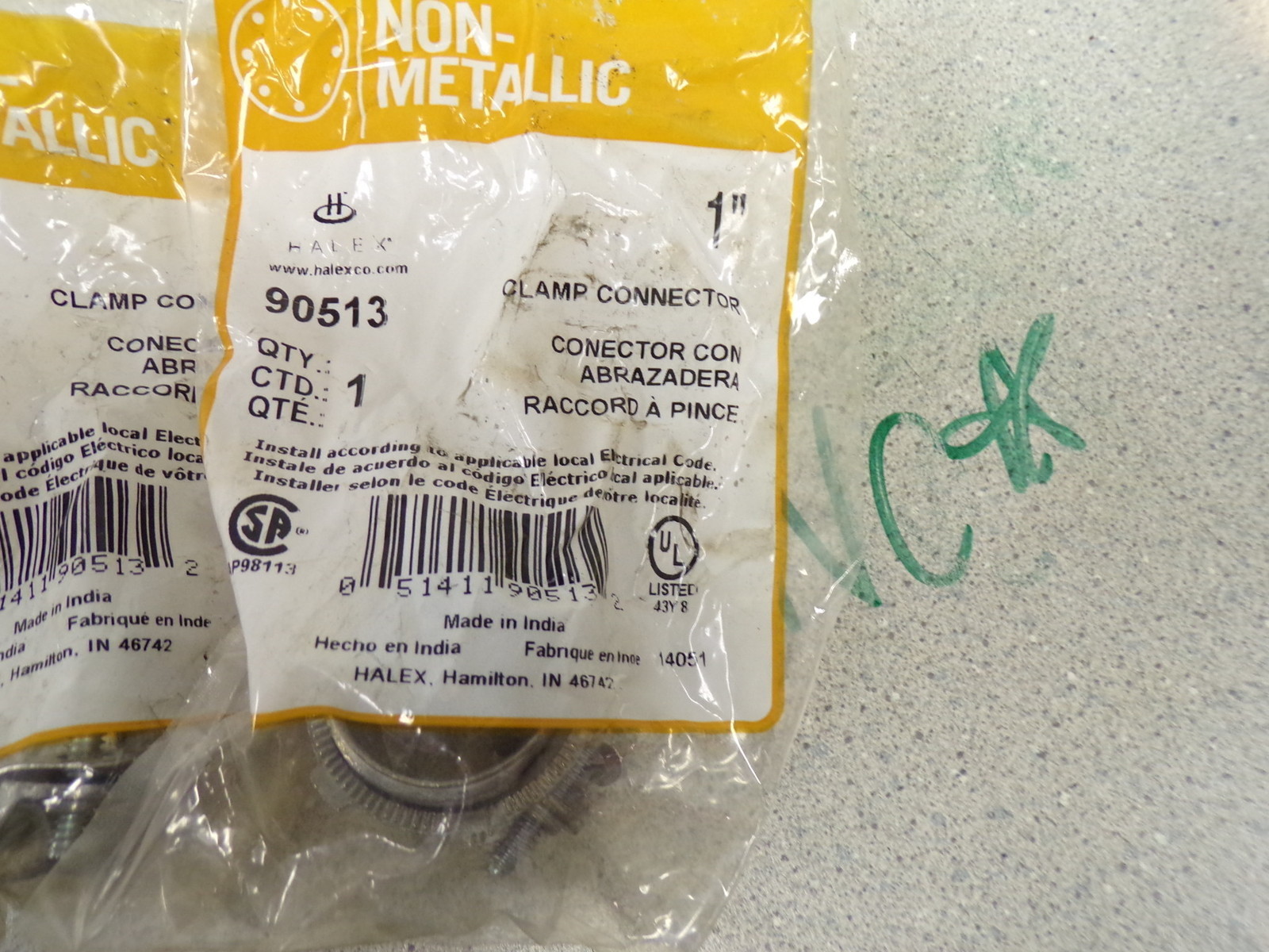 NEW Halex 90513 1″ Clamp Connector, Lot of 4 *FREE SHIPPING*