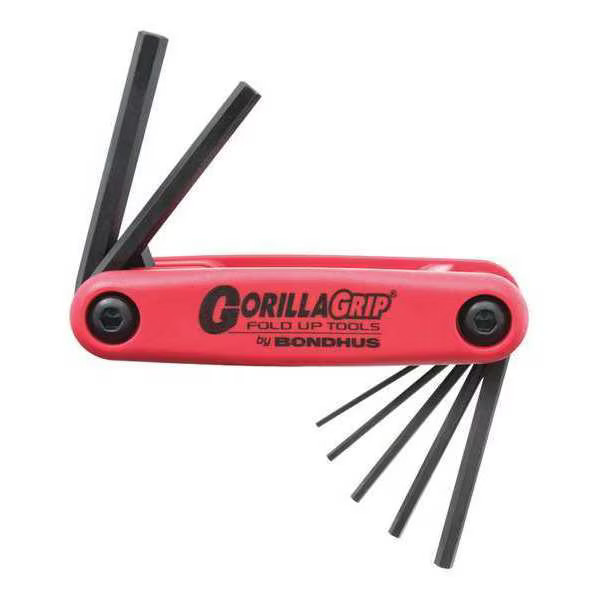 Bondhus 7 Piece Metric Fold-Up Hex Key Set, 12592 12592 Bondhus 12592