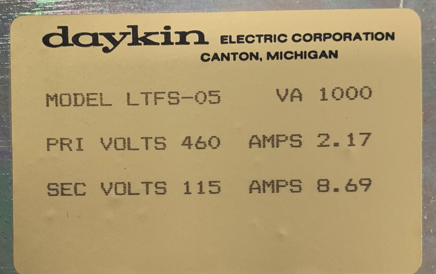 Daykin LTFS-05 Isolation Transformer Used Free Shipping