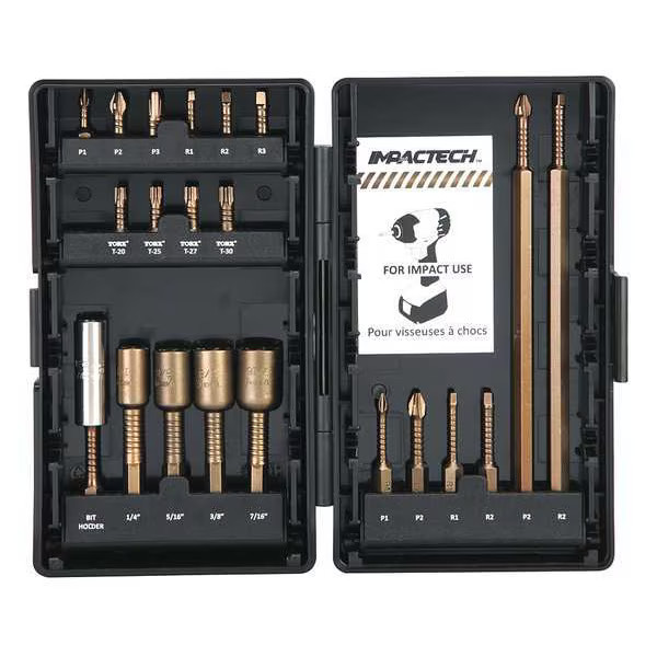 Vega 21 Piece Screwdriver Bit Set, 1/4″ P21-1DB Vega P21-1DB 843854021742 Steel
