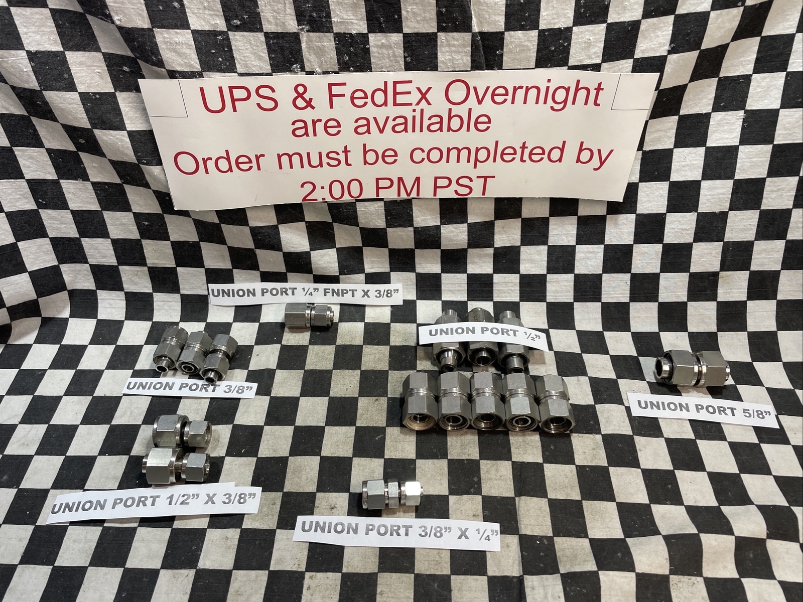 SWAGELOK UNION PORT 1/4″ TO 5/8″, SS-401-PC SS-601-PC SS-1011-PC LOT OF 16#128V1