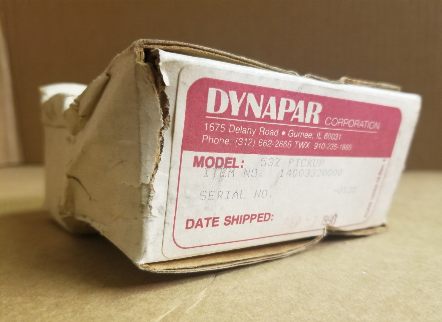 New Open Box Dynapar Model 53Z Zero Speed Magneto Resistive Pickup 52116WVS