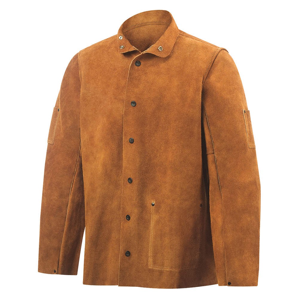 STEINER 9215-S Welding Jacket,S,30″,Brown 8Y767