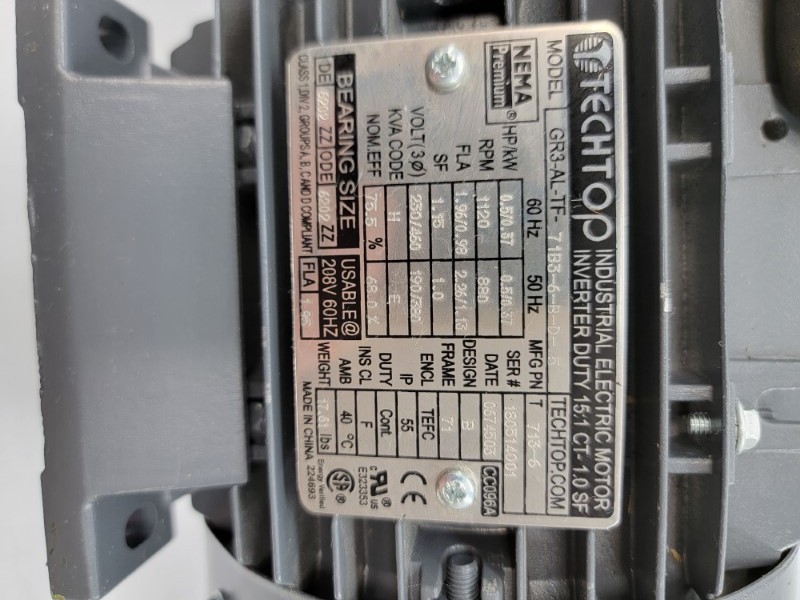TECHTOP GR3-TF-71B3-6-B-D-.5 230/460V 1.96/0.98A NSNP